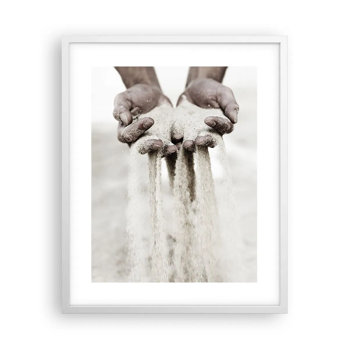 Poster in cornice bianca - Con queste mani... - 40x50 cm