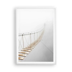 Poster in cornice bianca - Dove ti porta? - 70x100 cm