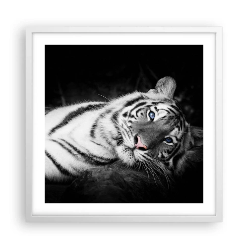 Poster in cornice bianca - Selvaggità e pace - 50x50 cm