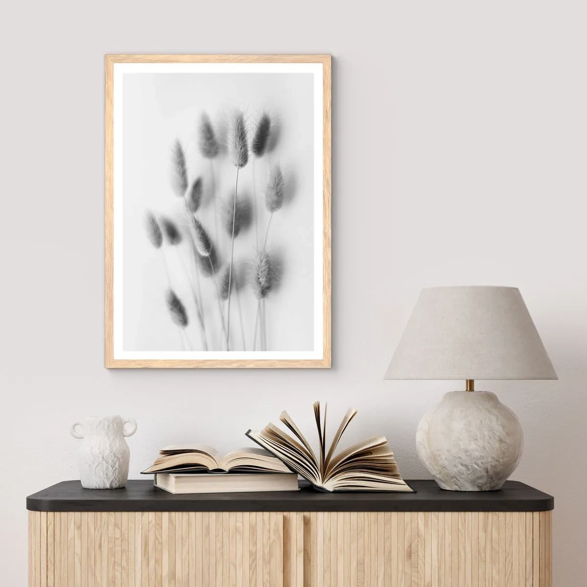 Poster in cornice rovere chiaro - Erba soffice - 61x91 cm