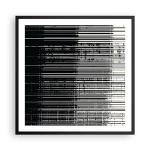 Poster in cornice nera - Onde e vibrazioni - 60x60 cm