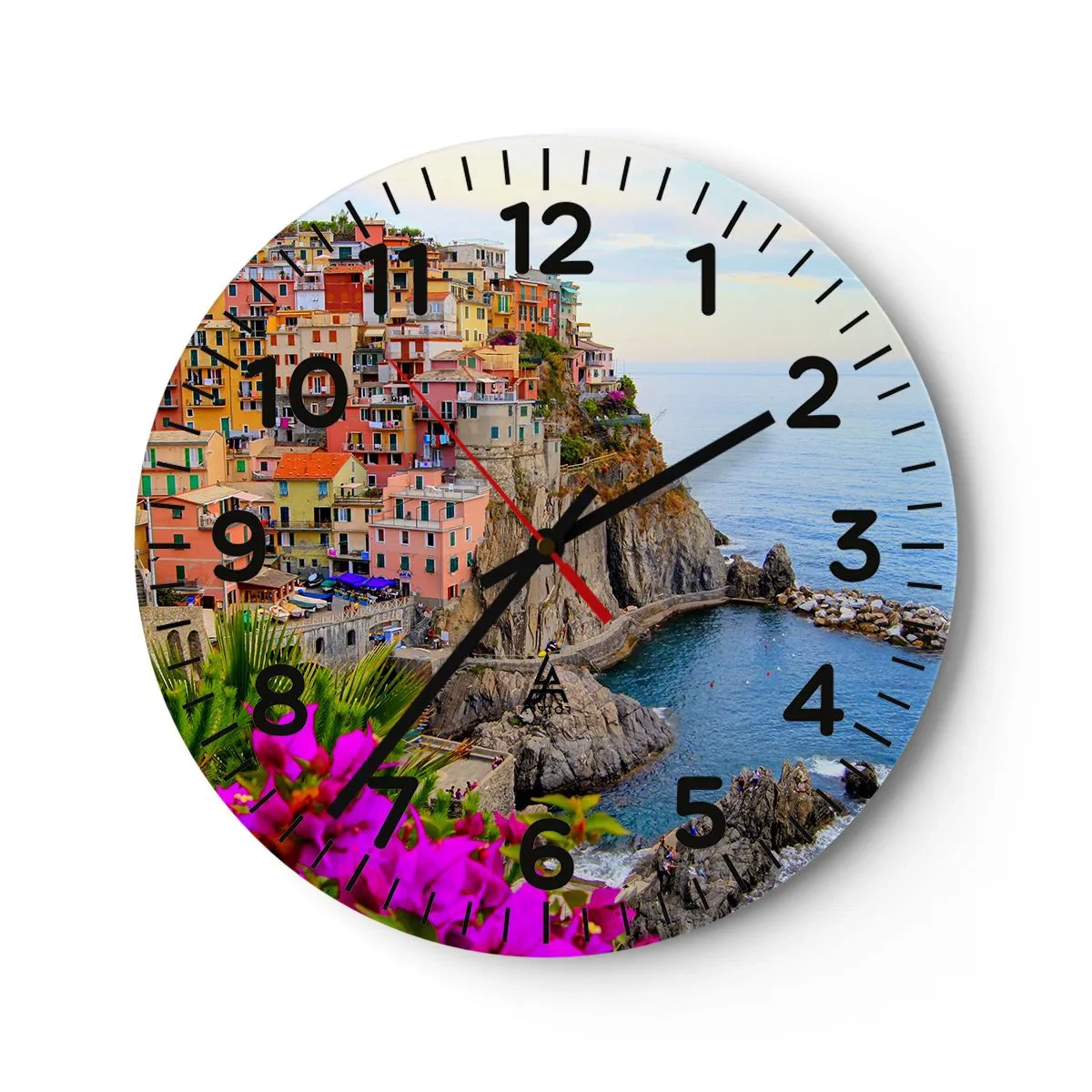 Orologio da parete - Orologio in Vetro - La città che ride - 40x40 cm
