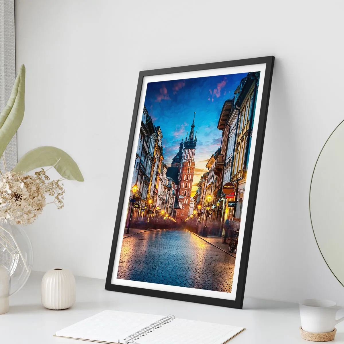 Poster in cornice nera - La magia di Cracovia - 61x91 cm