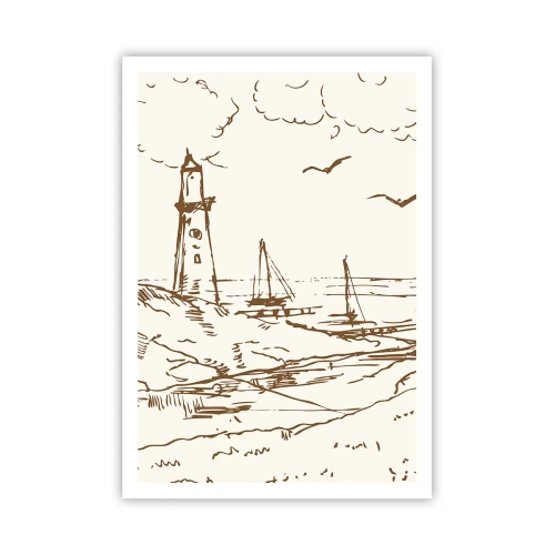 Poster - Schizzo dei ricordi d'estate - 70x100 cm