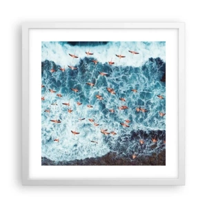 Poster in cornice bianca - Parata sotto il mare - 40x40 cm