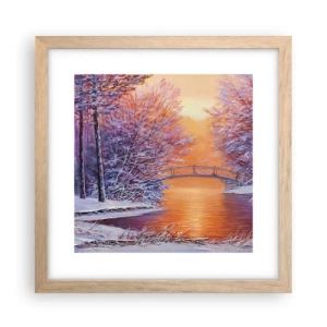 Poster in cornice rovere chiaro - Incontriamoci qui - 30x30 cm