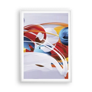 Poster in cornice bianca - La danza degli elementi - 70x100 cm