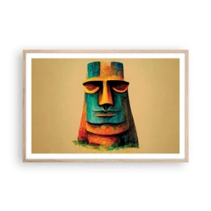 Poster in cornice rovere chiaro - Statuario, ma simpatico - 91x61 cm