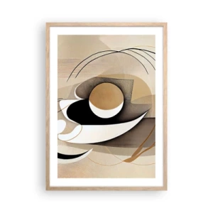 Poster in cornice rovere chiaro - Composizione: l'essenza delle cose - 50x70 cm