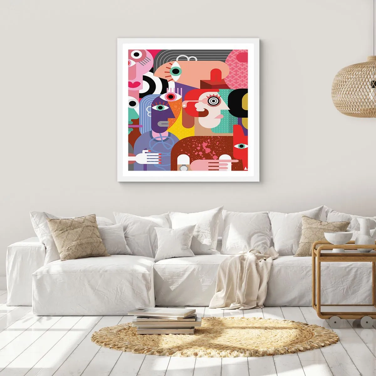 Poster in cornice bianca - Mi manda Picasso - 60x60 cm