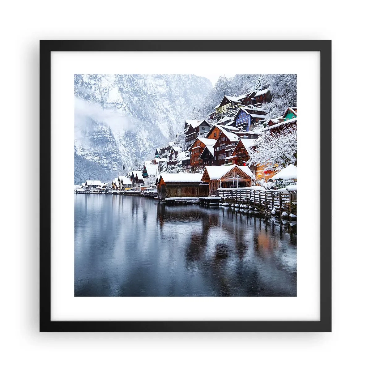 Poster in cornice nera - Decorazione invernale - 40x40 cm