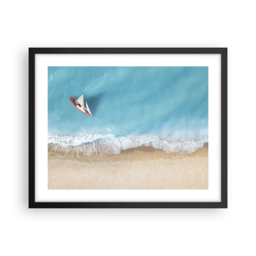 Poster in cornice nera - Al confine del blu e dell'oro - 50x40 cm