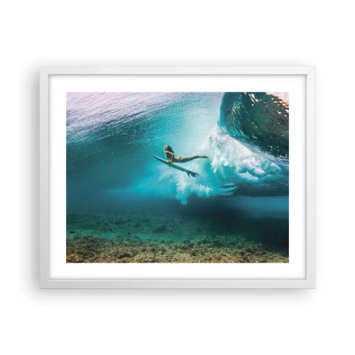 Poster in cornice bianca - Mondo subacqueo - 50x40 cm