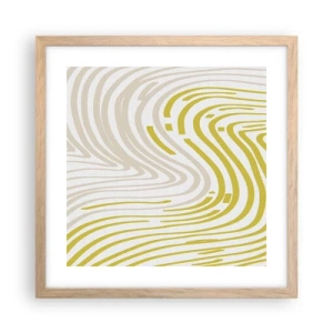 Poster in cornice rovere chiaro - Composizione con lieve deflessione - 40x40 cm