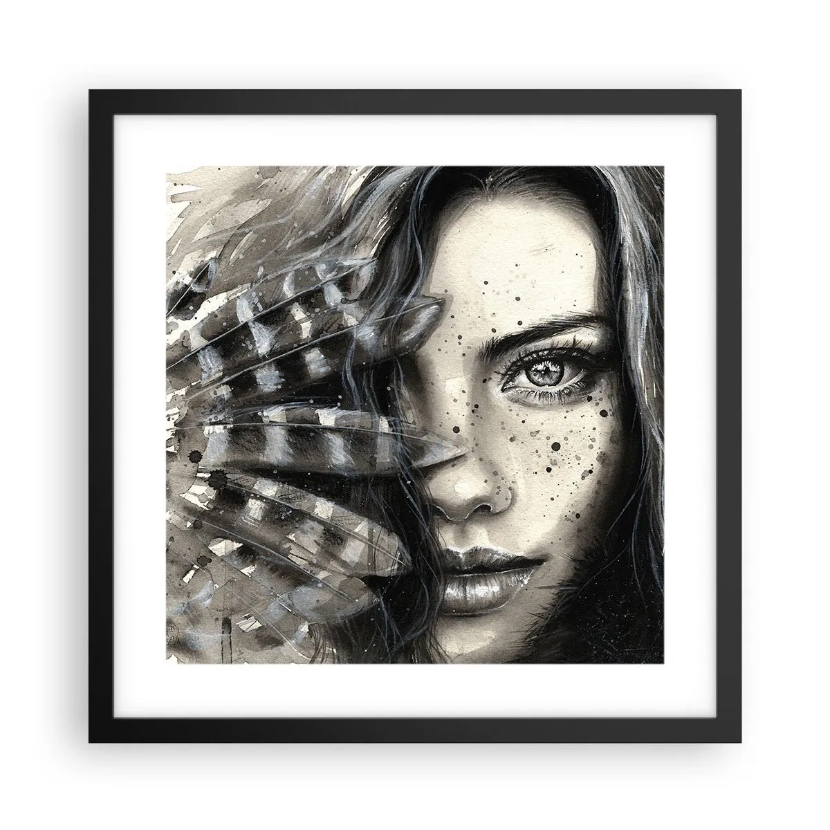 Poster in cornice nera - Bellezza selvaggia - 40x40 cm