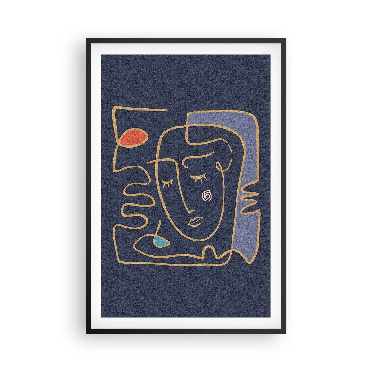 Poster in cornice nera - Pensierosa - 61x91 cm