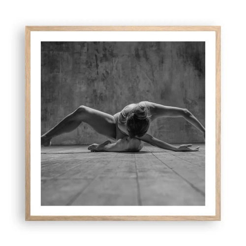 Poster in cornice rovere chiaro - Simmetria ritrovata - 60x60 cm