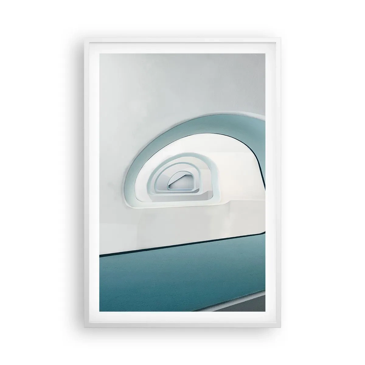 Poster in cornice bianca - Blu fino in fondo - 61x91 cm