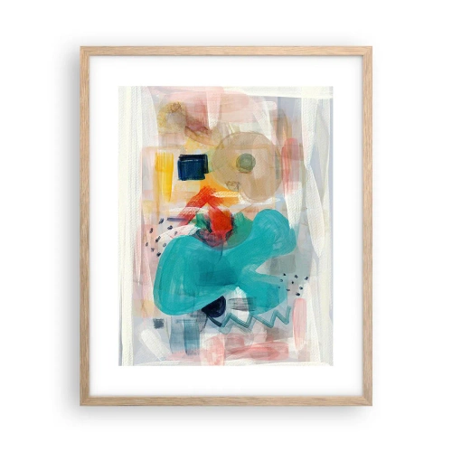 Poster in cornice rovere chiaro - Il gioco dei colori - 40x50 cm