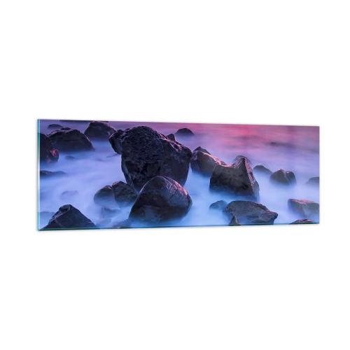 Quadro su vetro - Nascita nella luce e nella nebbia - 90x30 cm