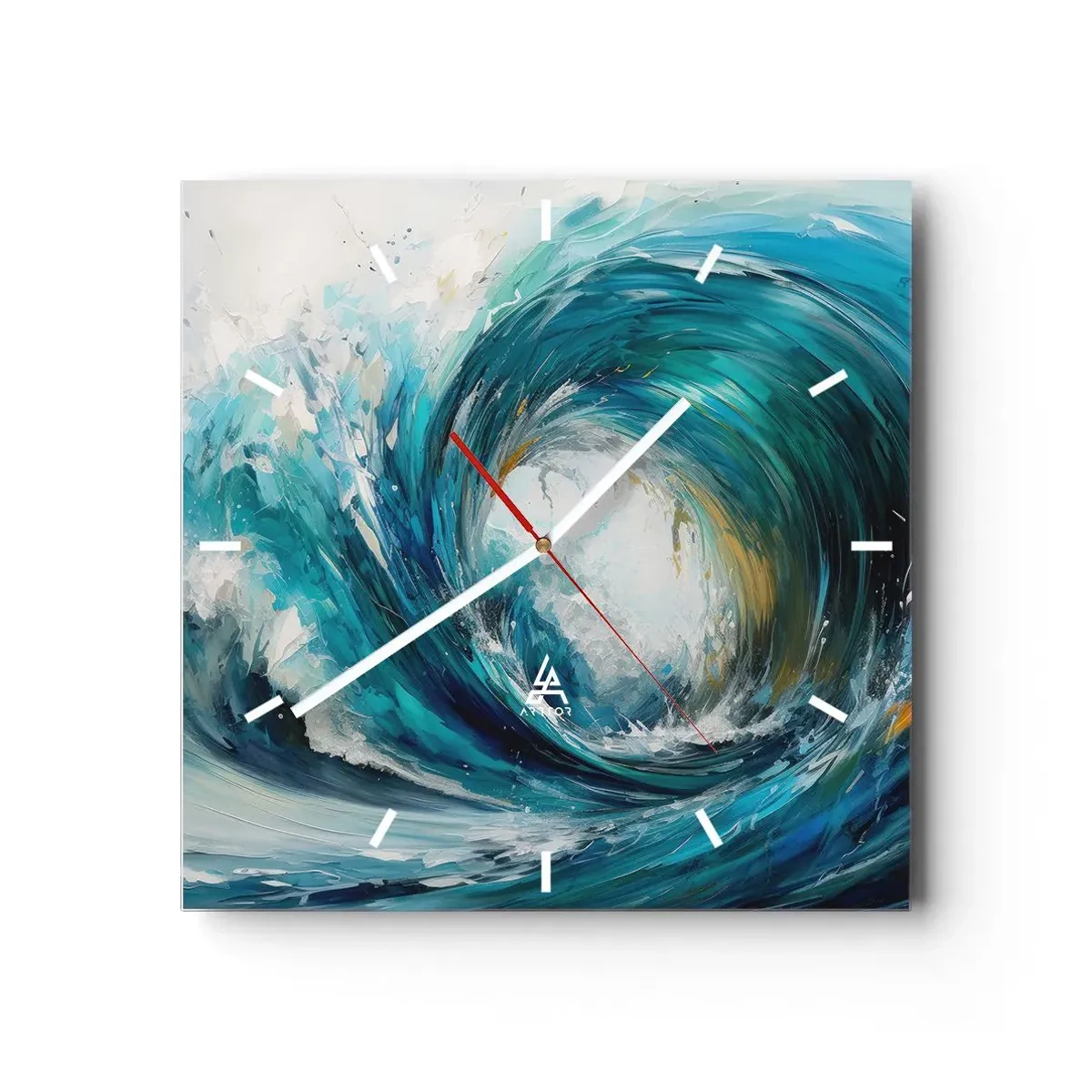 Orologio da parete - Orologio in Vetro - Portale marino - 40x40 cm