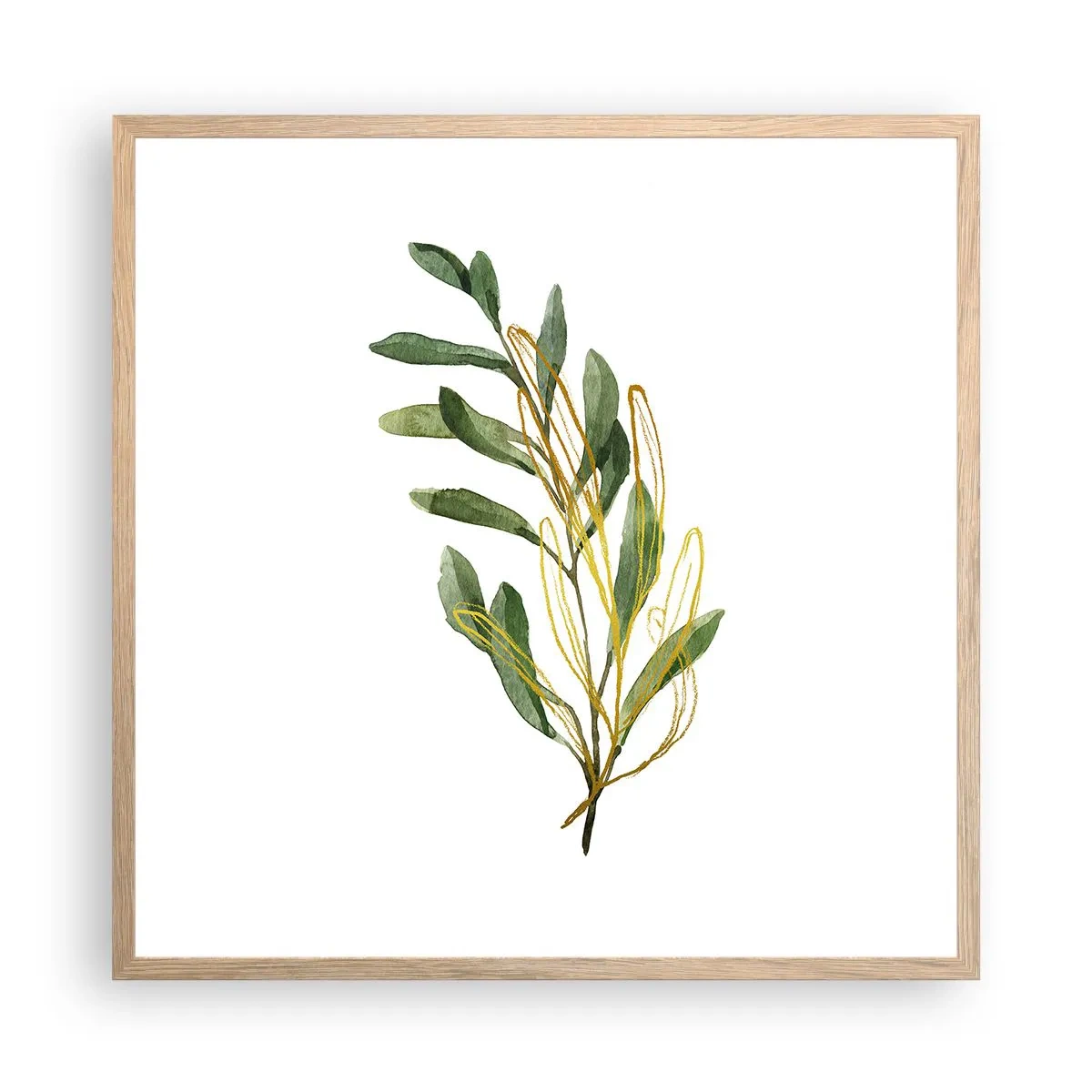 Poster in cornice rovere chiaro - Tutto ciò che è buono - 60x60 cm