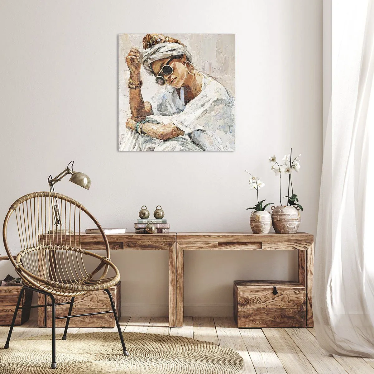 Quadro su tela - Stampe su Tela - Ritratto in pieno sole - 60x60 cm