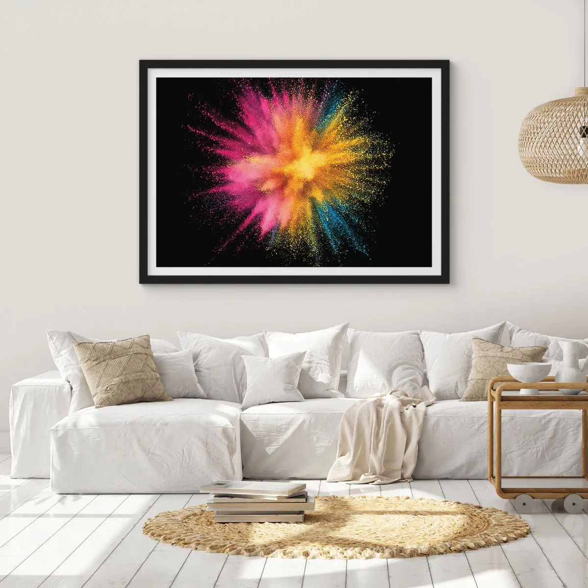 Poster in cornice nera - La nascita dei colori - 40x30 cm