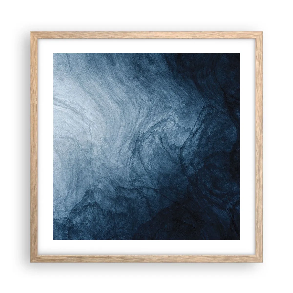 Poster in cornice rovere chiaro - Arrivando in profondità - 50x50 cm