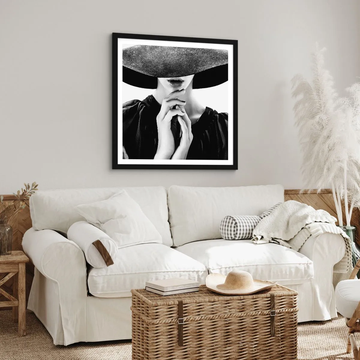 Poster in cornice nera - Bellezza celata - 50x50 cm