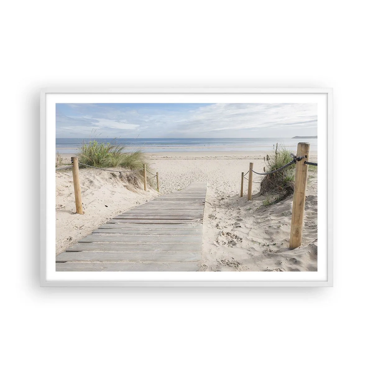 Poster in cornice bianca - Fino all'orizzonte - 91x61 cm