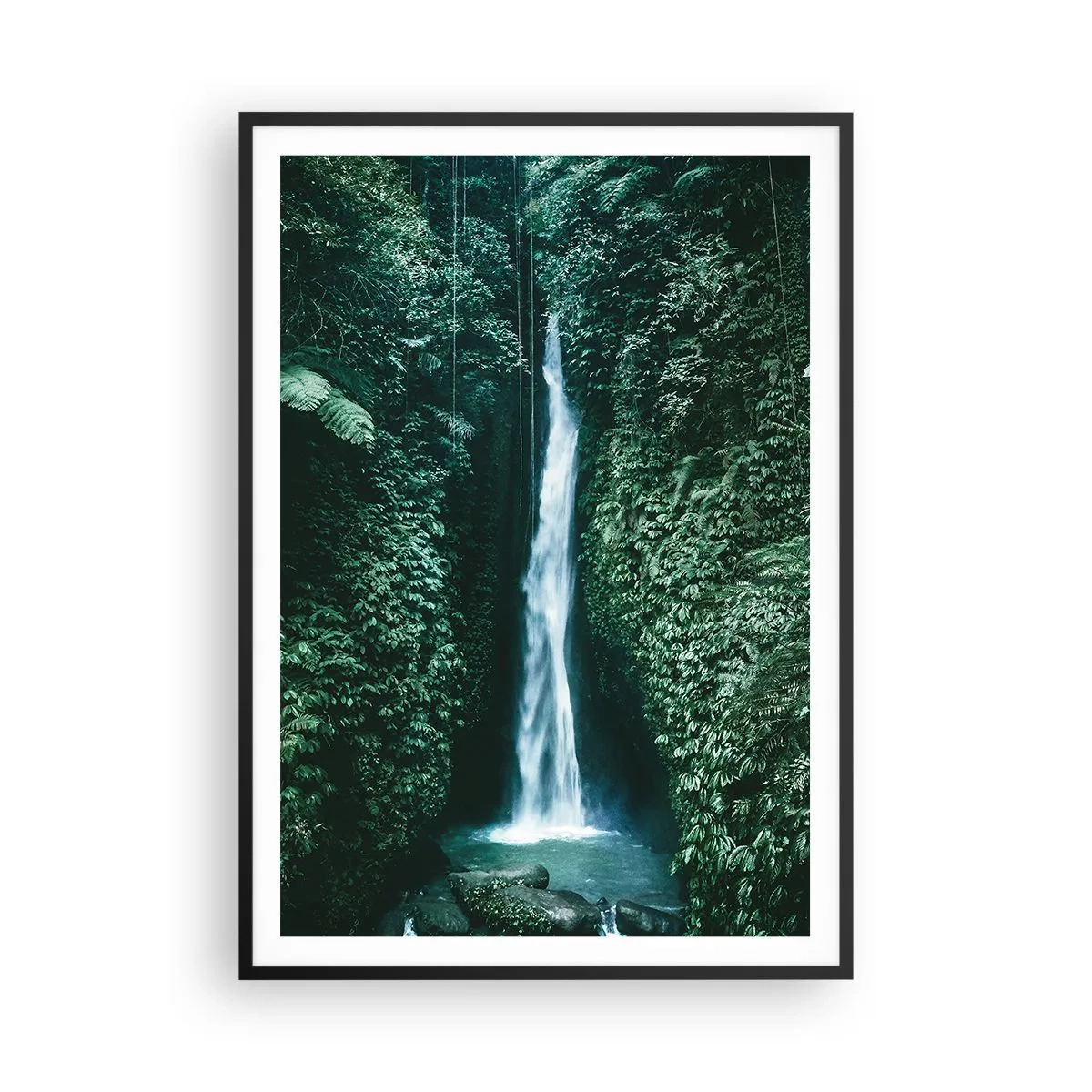 Poster in cornice nera - Terme tropicali - 70x100 cm