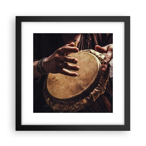 Poster in cornice nera - Al ritmo del cuore - 30x30 cm