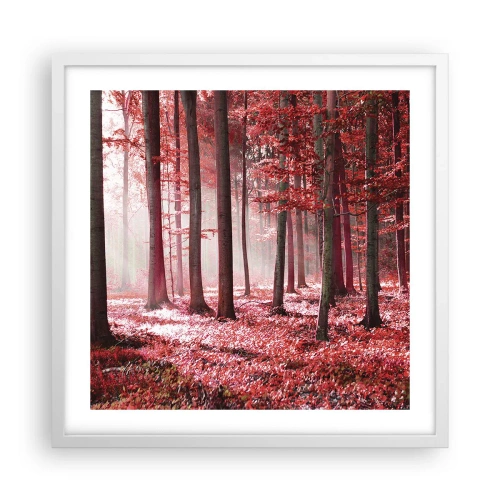 Poster in cornice bianca - Anche rosso è bello - 50x50 cm