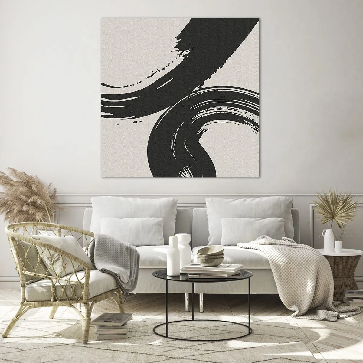 Quadro su vetro - Energico e circolare - 30x30 cm