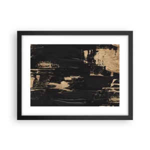 Poster in cornice nera - Tracce del contatto - 40x30 cm