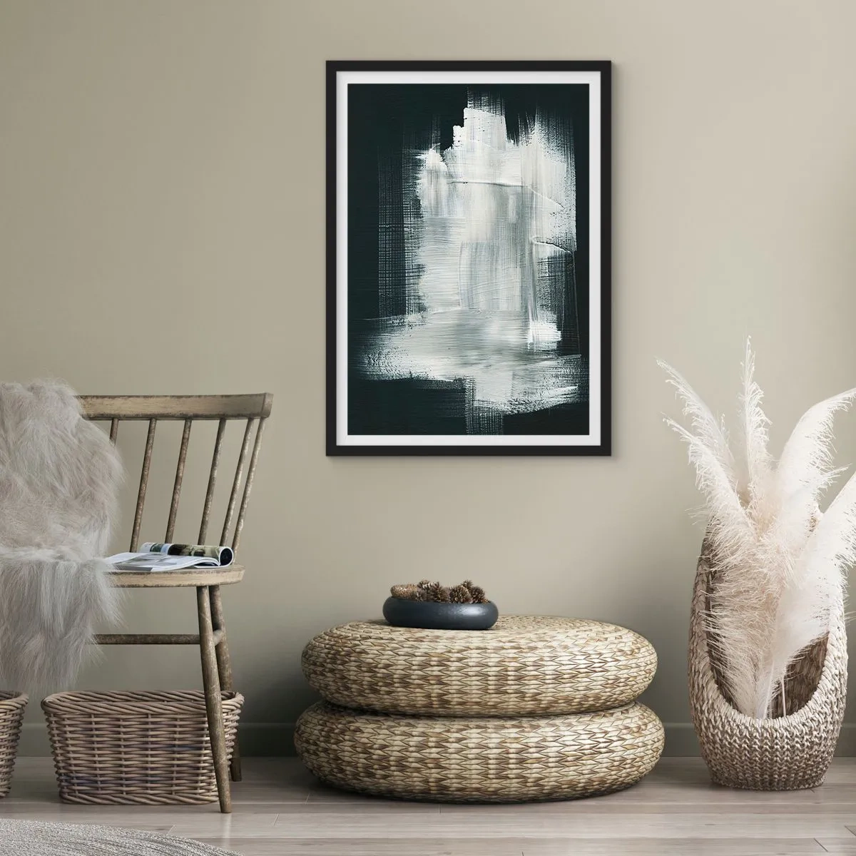 Poster in cornice nera - Tessuto in verticale e in orizzontale - 40x50 cm