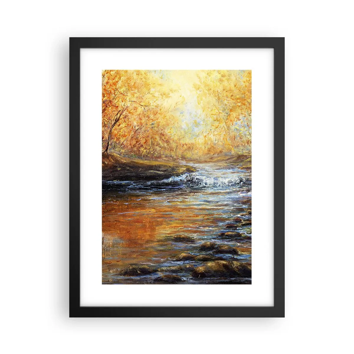 Poster in cornice nera - Ruscello d'oro - 30x40 cm