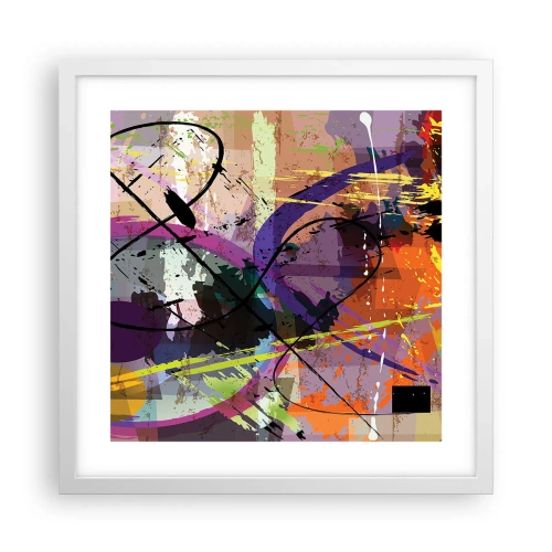 Poster in cornice bianca - Per la via diritta o tortuosa - 40x40 cm