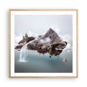 Poster in cornice rovere chiaro - Con l'occhio del surrealista - 60x60 cm