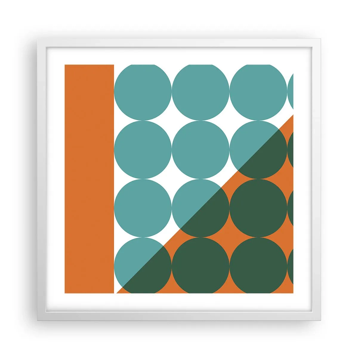 Poster in cornice bianca - In alto obliquo - 50x50 cm