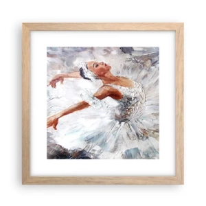 Poster in cornice rovere chiaro - Delicata e leggera come il tulle - 30x30 cm