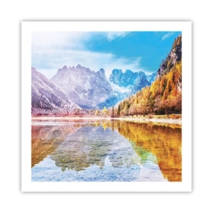 Poster - E nei monti è già autunno - 60x60 cm