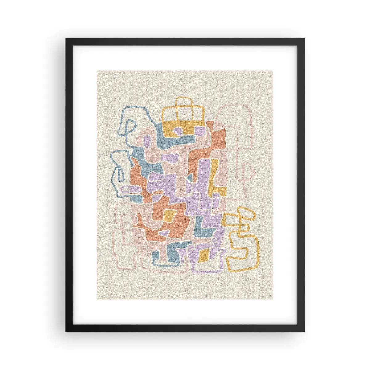 Poster in cornice nera - Labirinto: avventura gioiosa - 40x50 cm