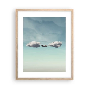 Poster in cornice rovere chiaro - La felicità del momento - 40x50 cm