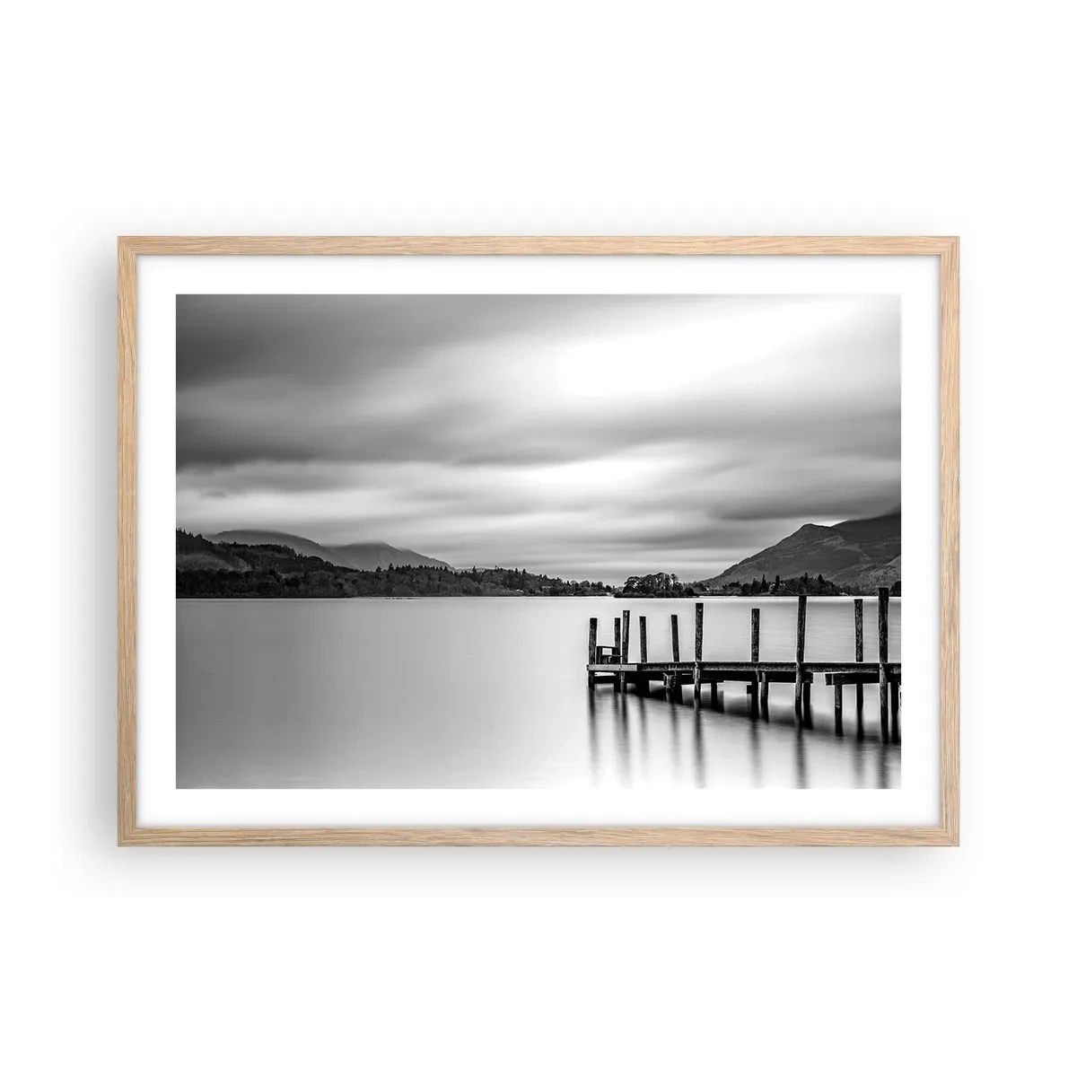 Poster in cornice rovere chiaro - Mitezza e forza - 70x50 cm