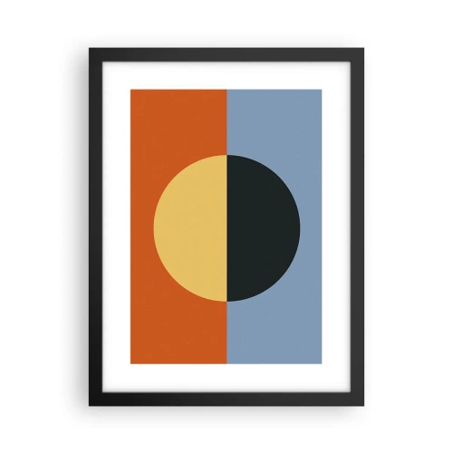 Poster in cornice nera - Composizione di caldo e freddo - 30x40 cm