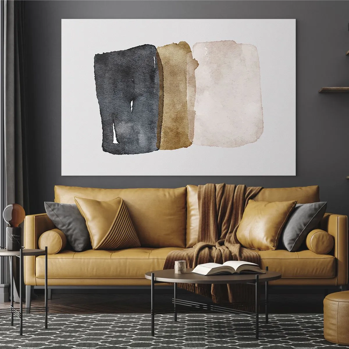 Quadro su vetro - Composizione di colori della terra - 70x50 cm
