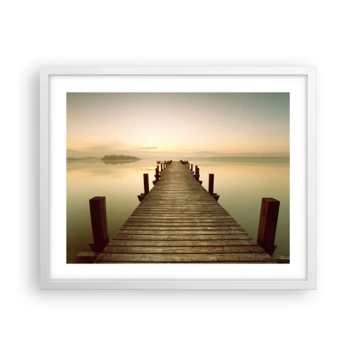 Poster in cornice bianca - Aurora, alba, luce - 50x40 cm