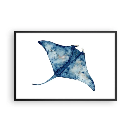 Poster in cornice nera - Vita nel blu - 91x61 cm